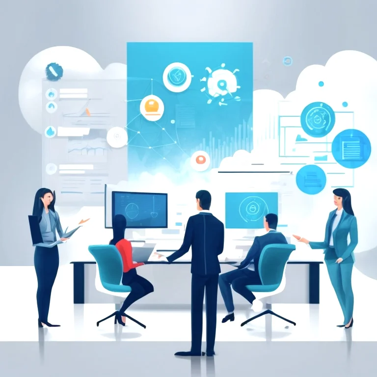 統合されたビジネスソフトウェアのイメージ